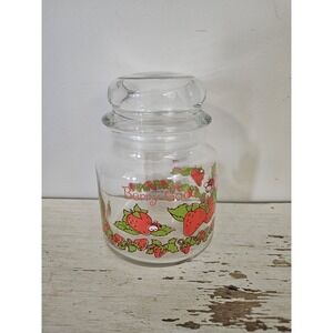 Vintage Strawberry Shortcake American Greetings Berry Good Glass Jar
